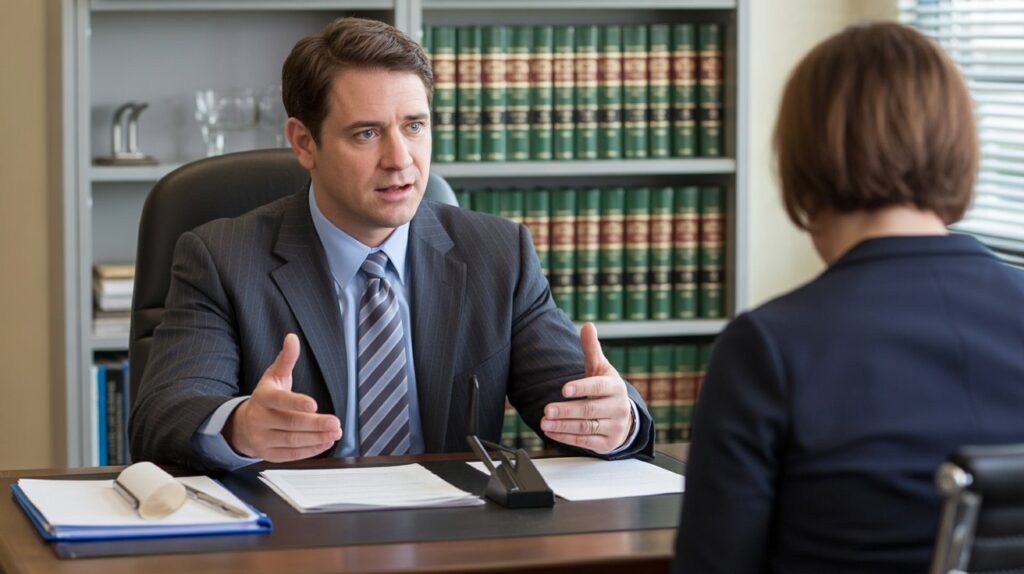wrongful death lawyer consulting client